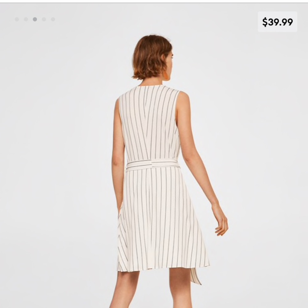 Mango white striped dress - Picture 3 of 6